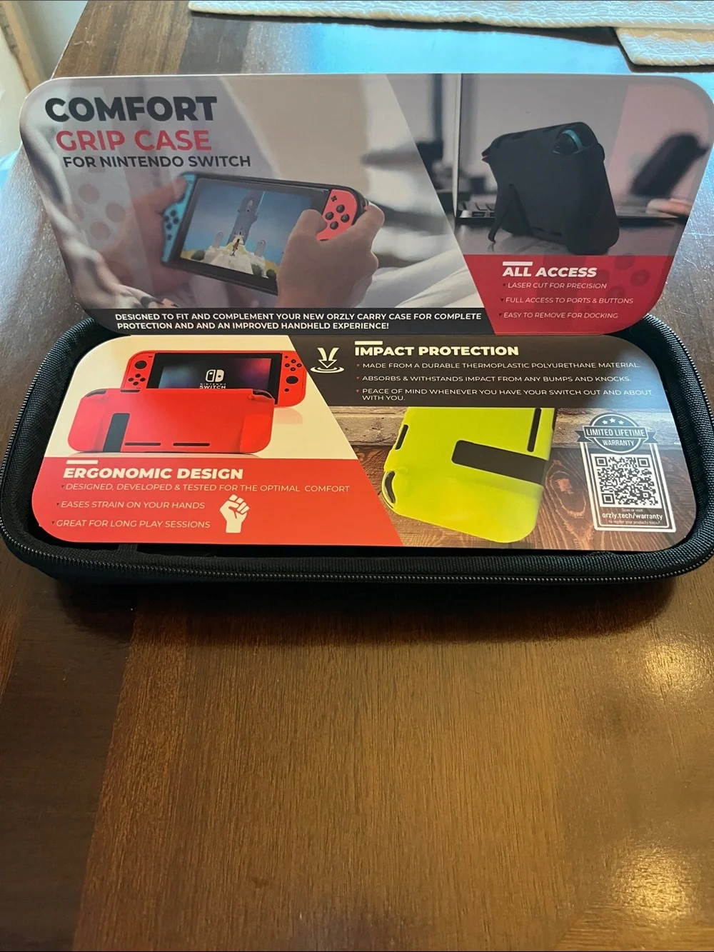 Orzly Comfort Grip Carry Case for Nintendo Switch